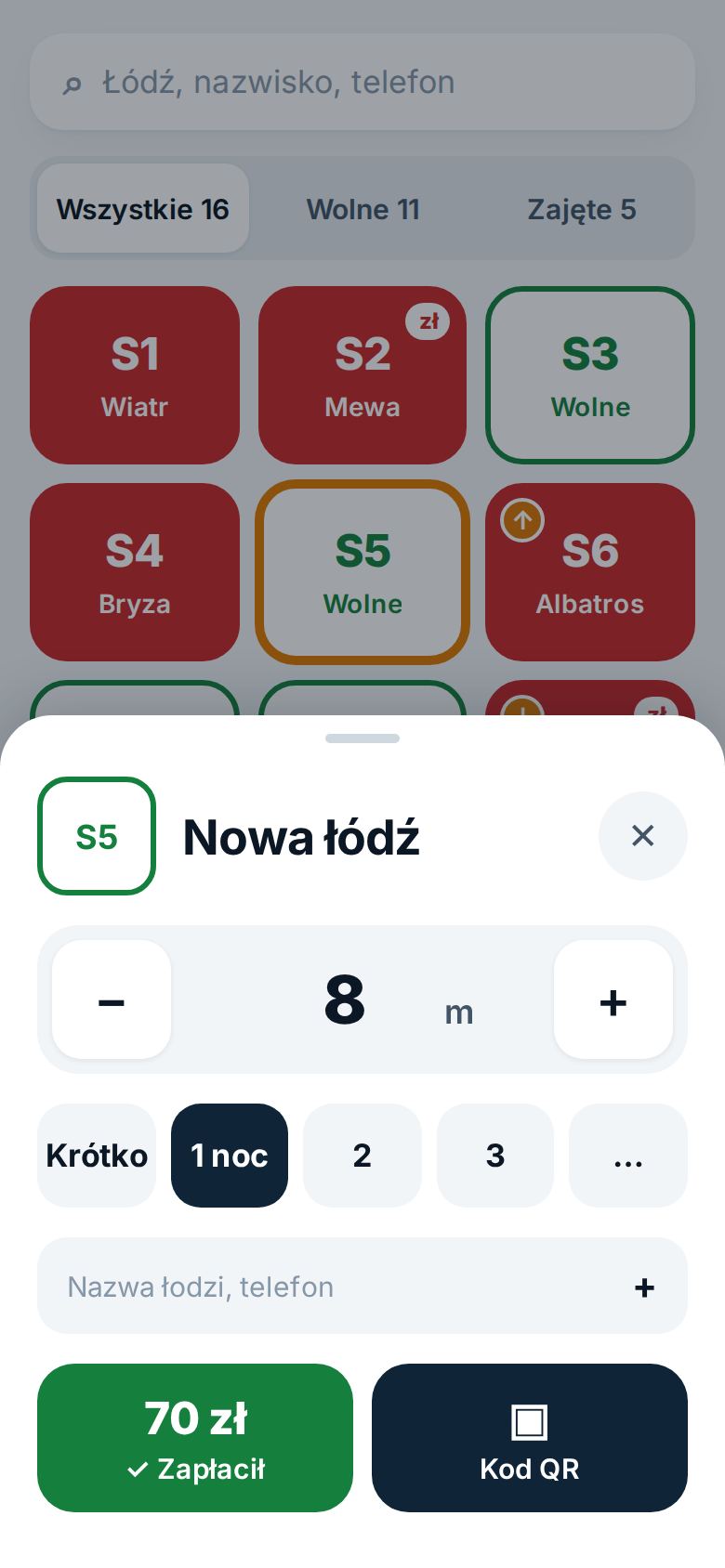 Panel bosmana: przyjęcie nowej łodzi na wolne miejsce